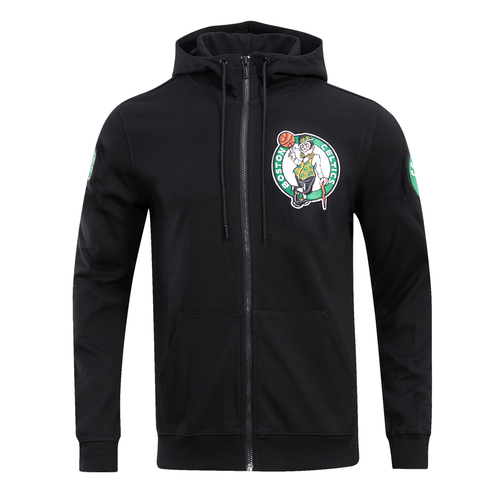 NBA BOSTON CELTICS CLASSIC CHENILLE MEN'S FULL ZIP PULLOVER HOODIE