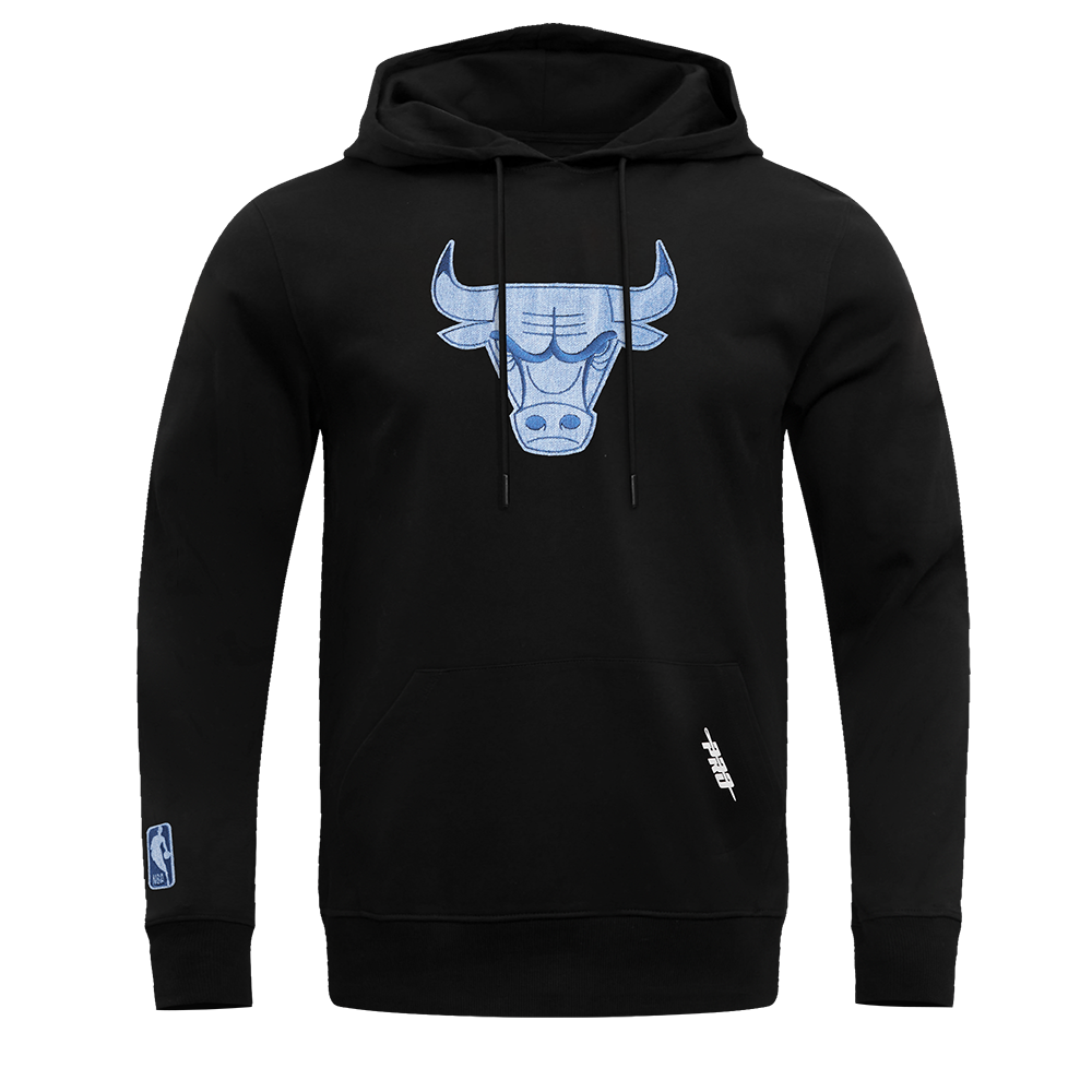 NBA CHICAGO BULLS VARSITY BLUES MEN'S PULLOVER HOODIE (BLACK