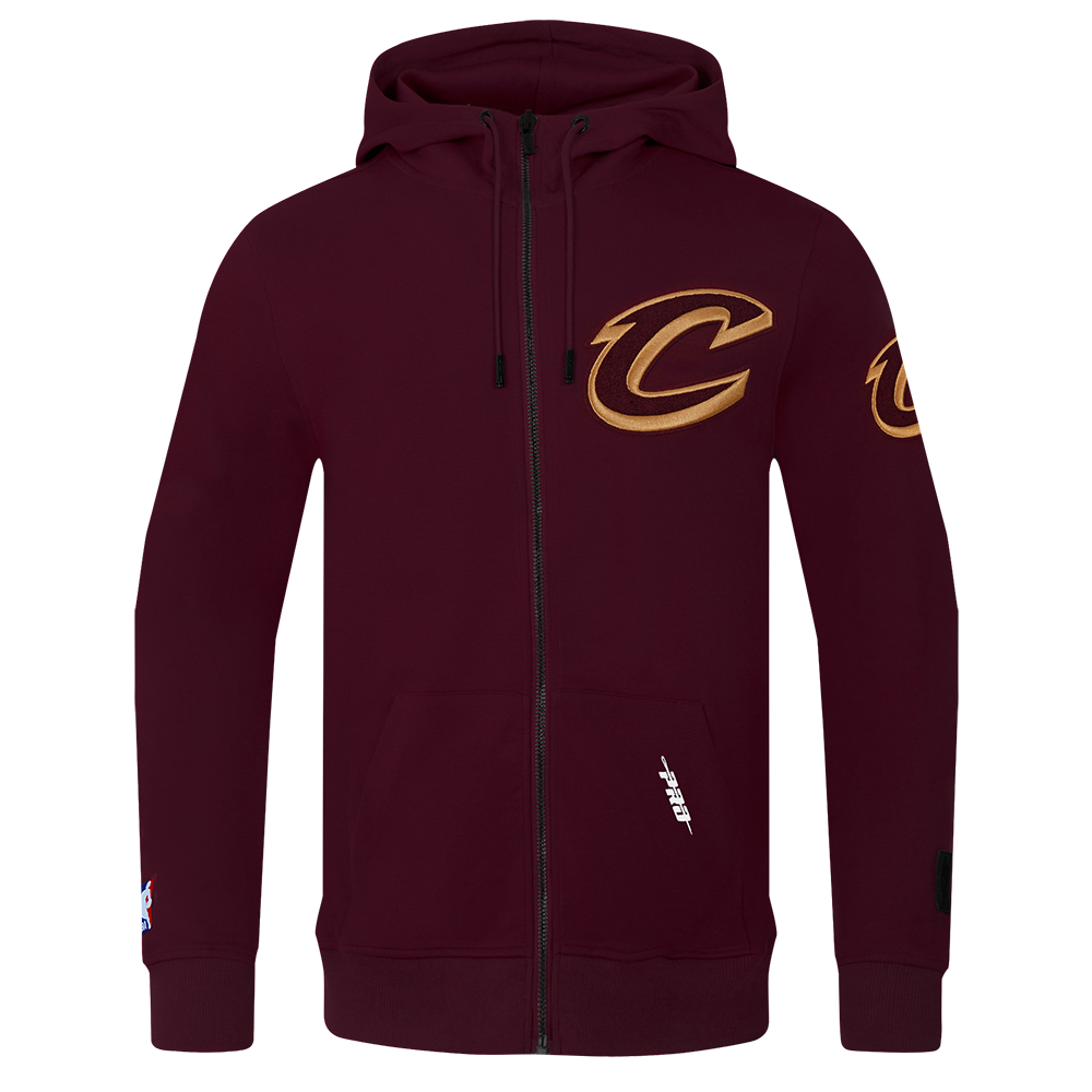 NBA CLEVELAND CAVALIERS CLASSIC CHENILLE MEN'S FULL ZIP DOUBLE