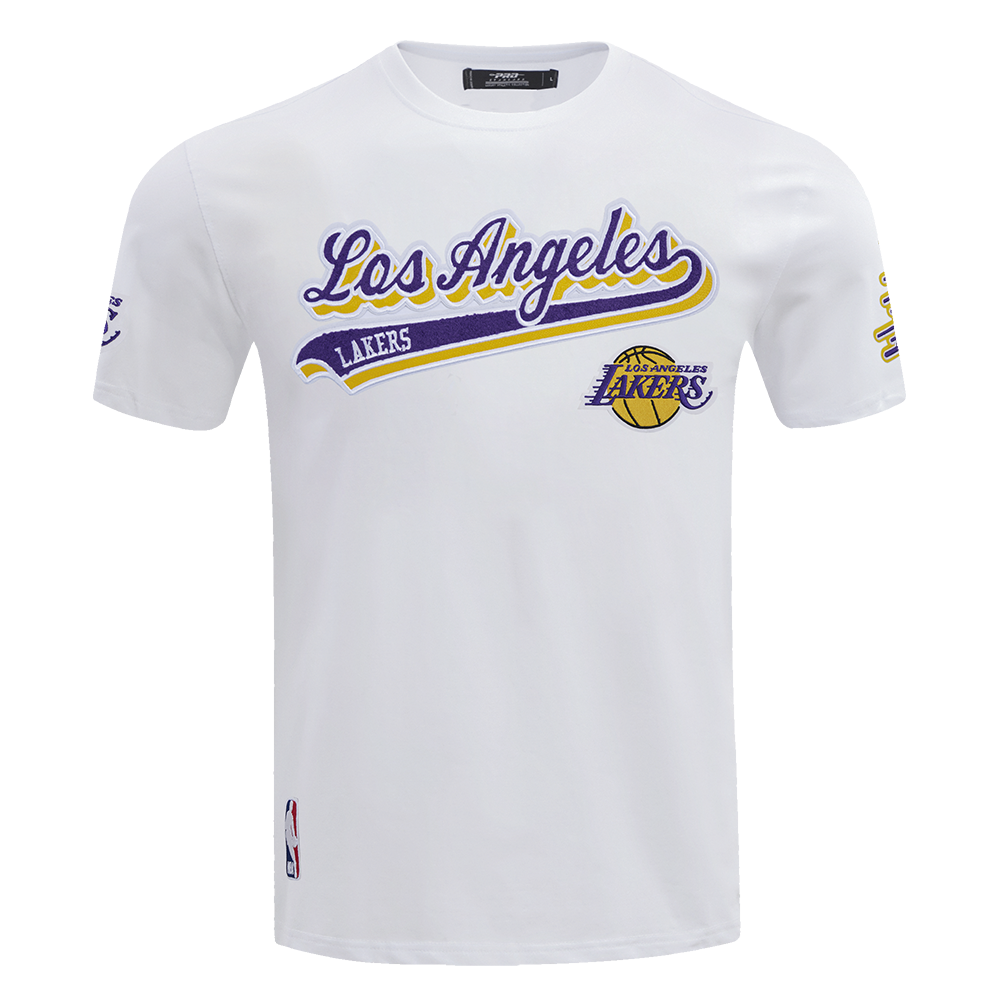 NBA LOS ANGELES LAKERS SCRIPT TAIL MEN'S TEE (WHITE) – Pro