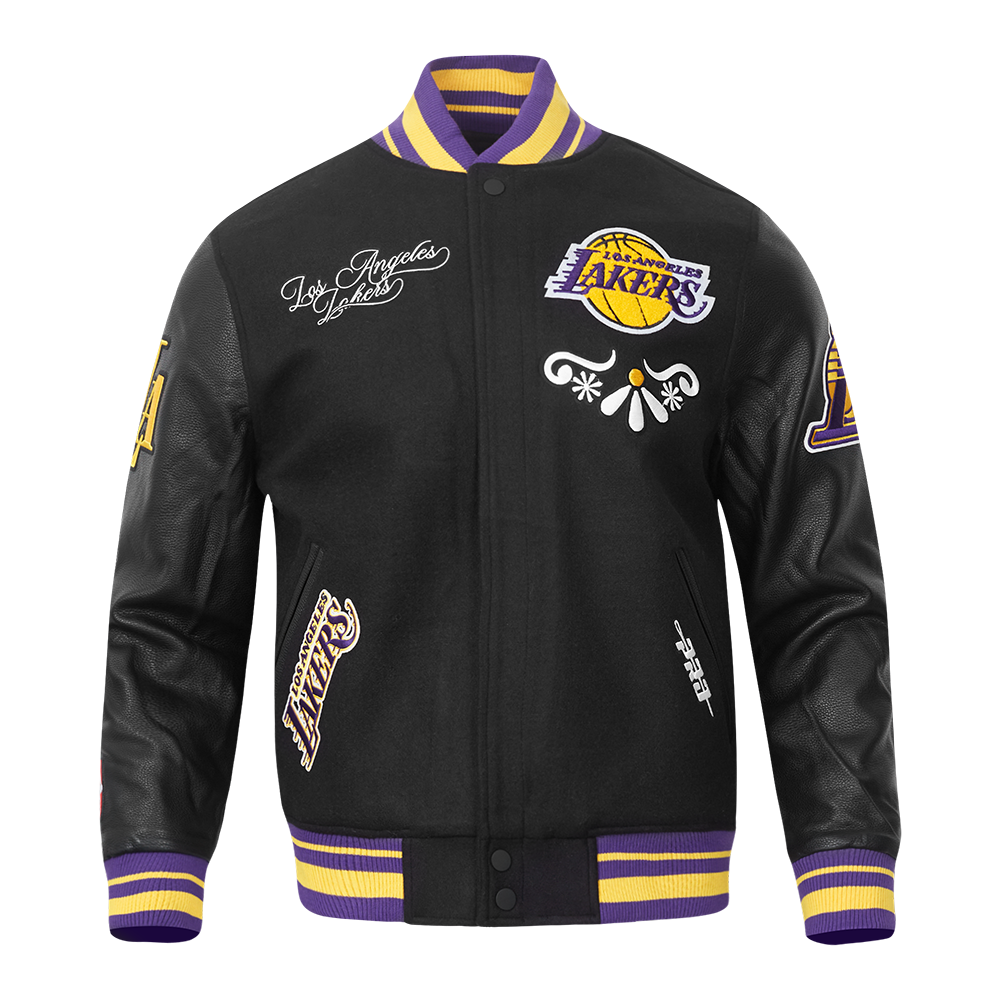NBA LOS ANGELES LAKERS SUGAR SKULL MEN'S RIB WOOL VARSITY NBA LOS ANGELES LAKERS SUGAR SKULL MEN'S RIB WOOL VARSITY