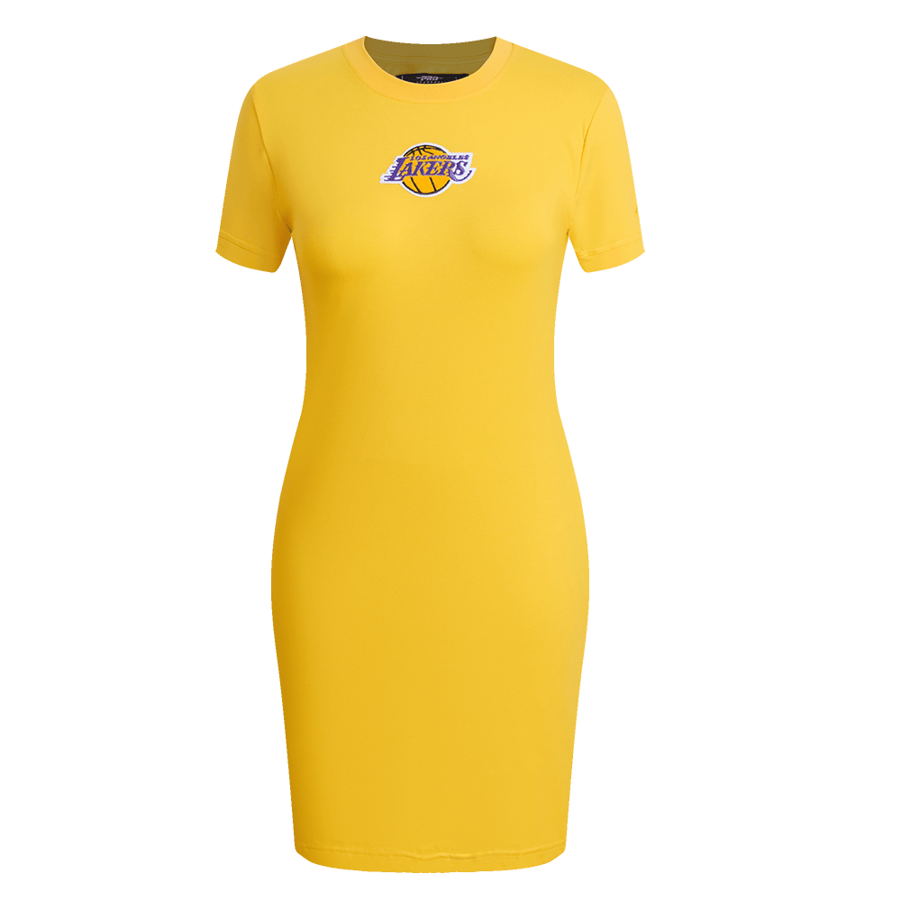 NBA LOS ANGELES LAKERS CLASSIC WOMEN'S BODYCON DRESS (YELLOW)