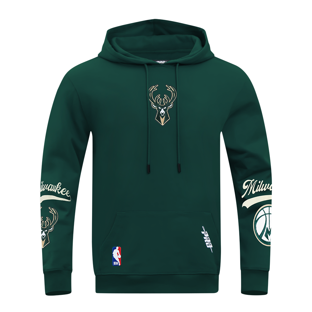 NBA MILWAUKEE BUCKS LIVING LARGE MEN'S DROP SHOULDER FLC PO HOODIE