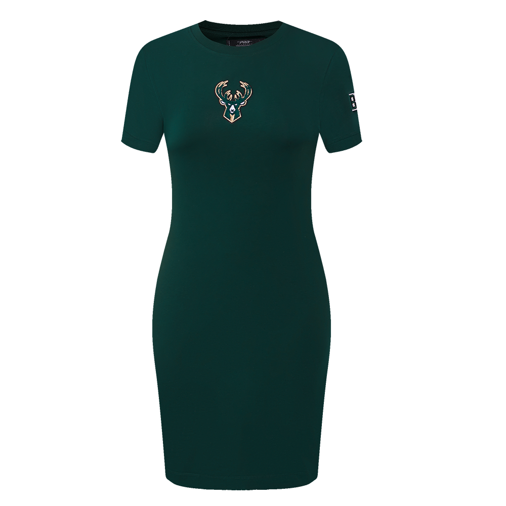 NBA MILWAUKEE BUCKS CLASSIC WOMEN S BODYCON DRESS FOREST GREEN Pro Nba milwaukee bucks classic women s bodycon dress forest green pro