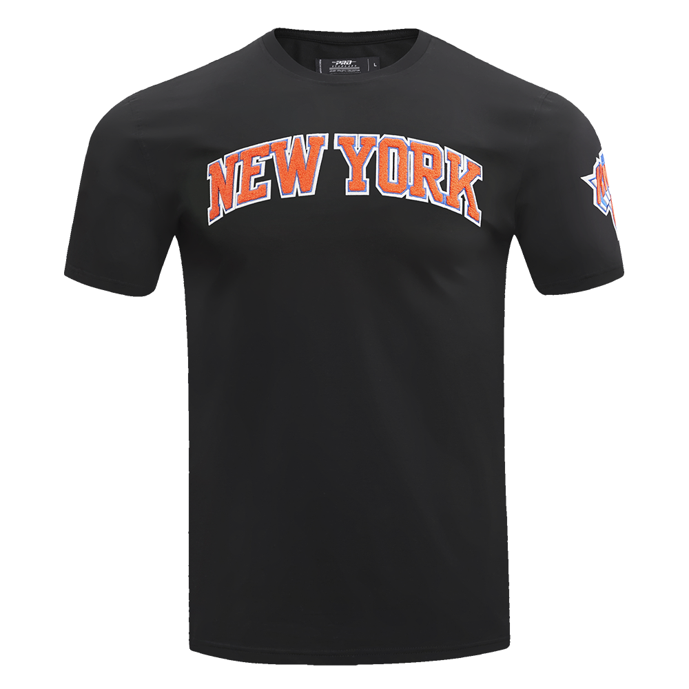 NBA NEW YORK KNICKS CLASSIC CHENILLE MEN'S TEE (BLACK) – Pro Standard
