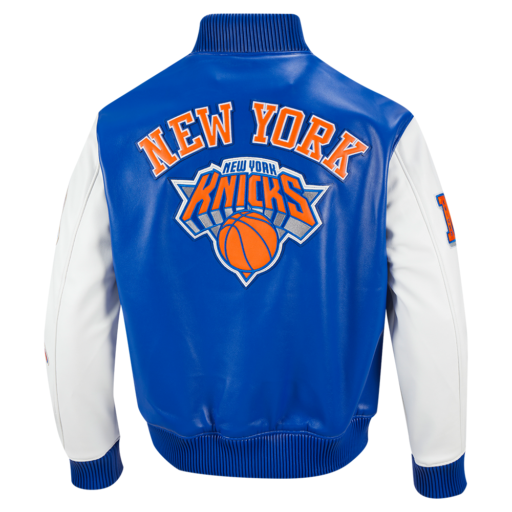 NBA NEW YORK KNICKS CITY SIGNATURE MEN S LEATHER VARSITY JACKET ROYAL nba-new-york-knicks-city-signature-men-s-leather-varsity-jacket-royal