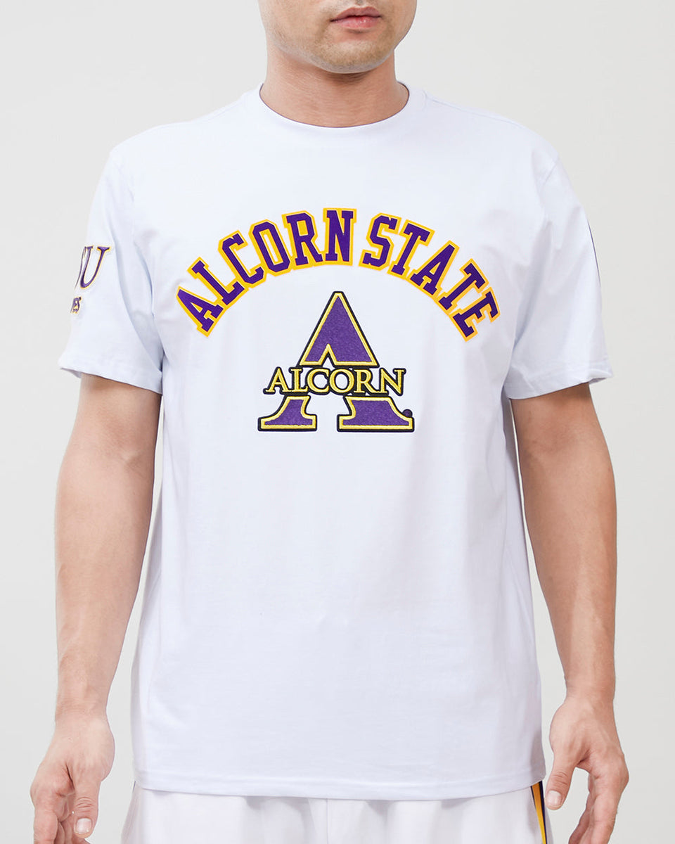 ALCORN STATE UNIVERSITY CLASSIC STACKED LOGO SJ TEE (WHITE) – Pro