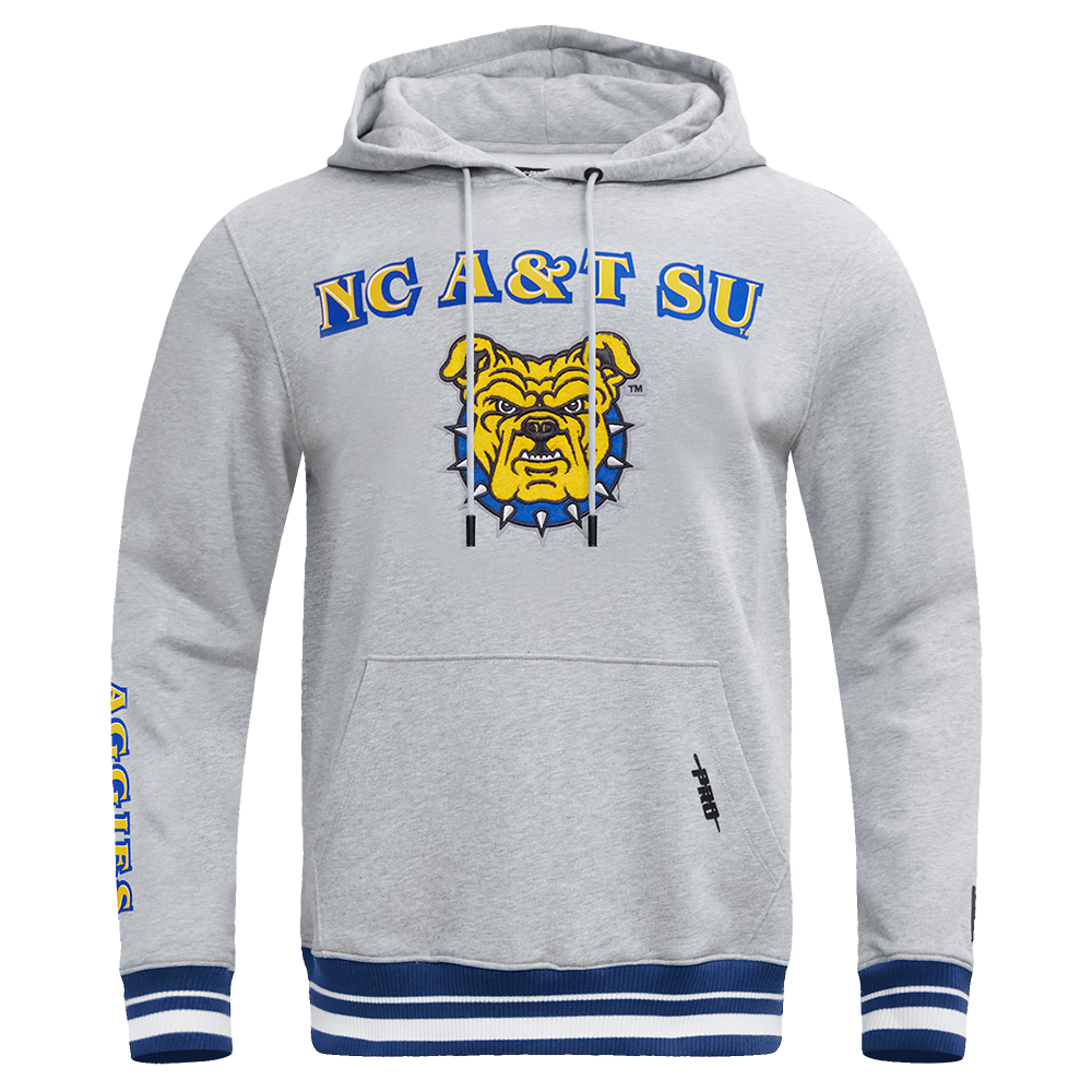 NORTH CAROLINA A&T STATE UNIVERSITY CLASSIC STACKED LOGO FLEECE CREWNE