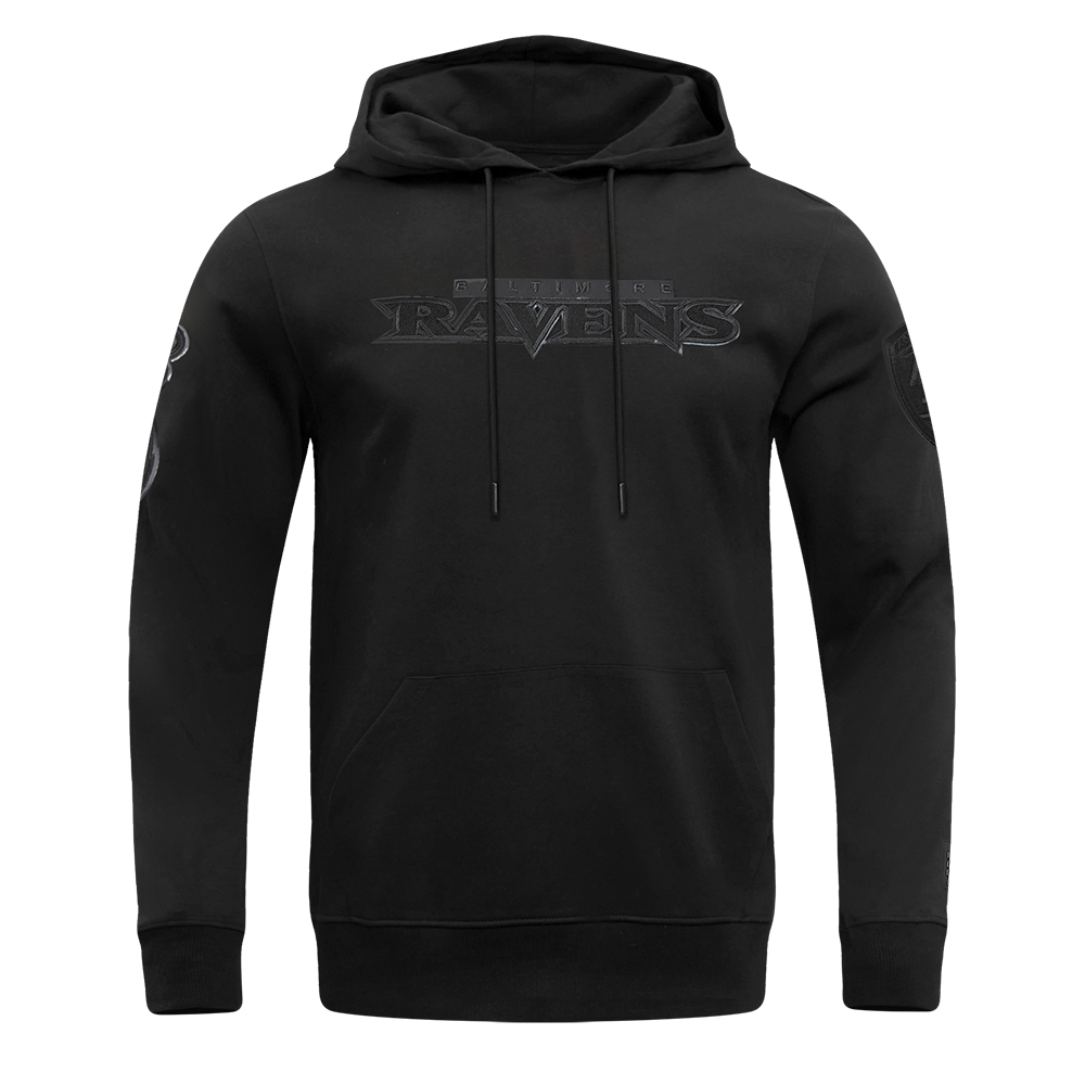 NFL BALTIMORE RAVENS TRIPLE BLACK LOGO HOODIE (TRIPLE BLACK) – Pro