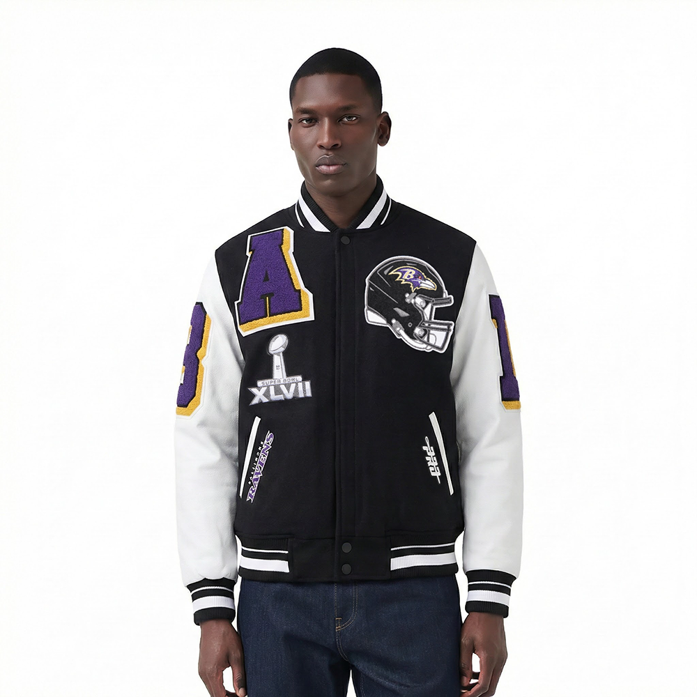 Pro Standard NFL Baltimore Ravens Mashup Varsity Jacket - Men's