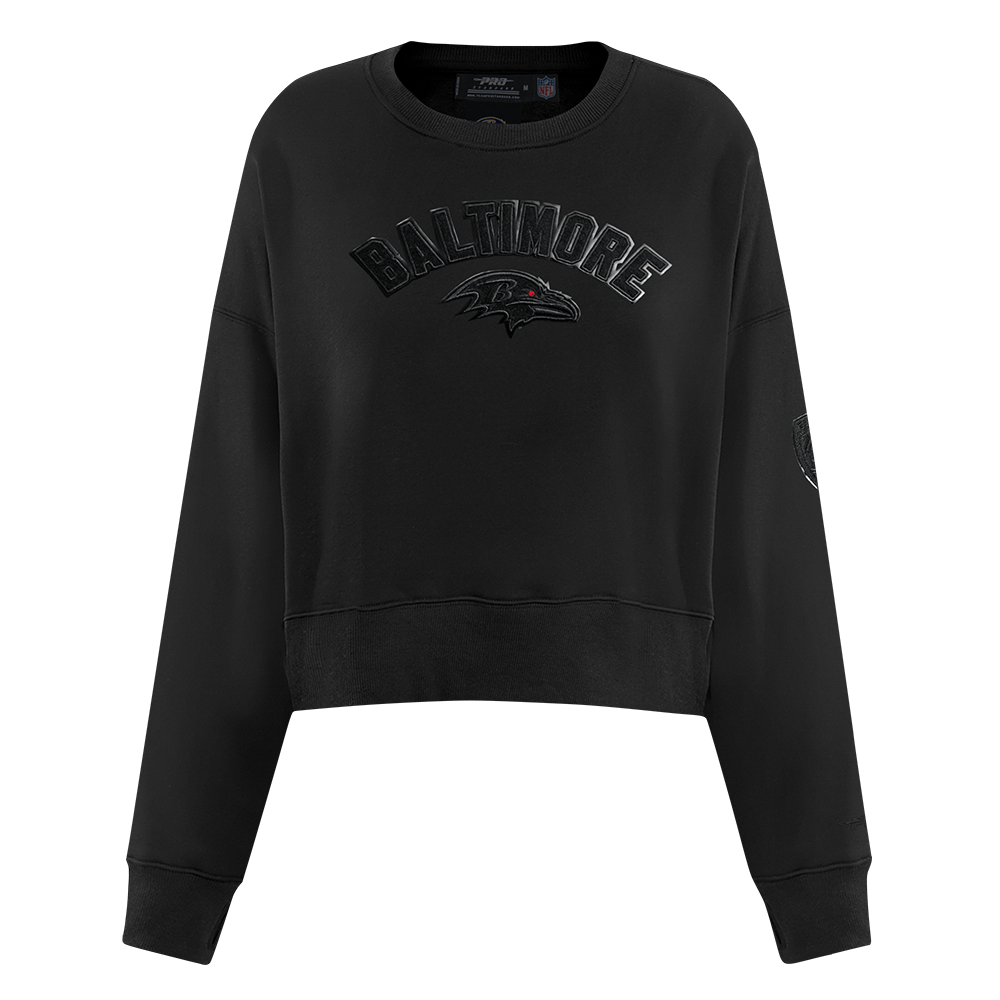 Pro Standard NFL Baltimore Ravens Triple Black Crewneck - Women's