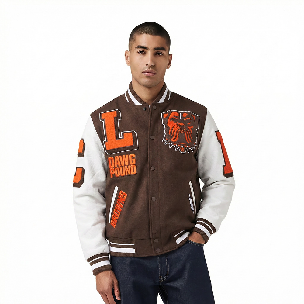 Pro Standard NFL Cleveland Browns Mashup Varsity Jacket - Men's