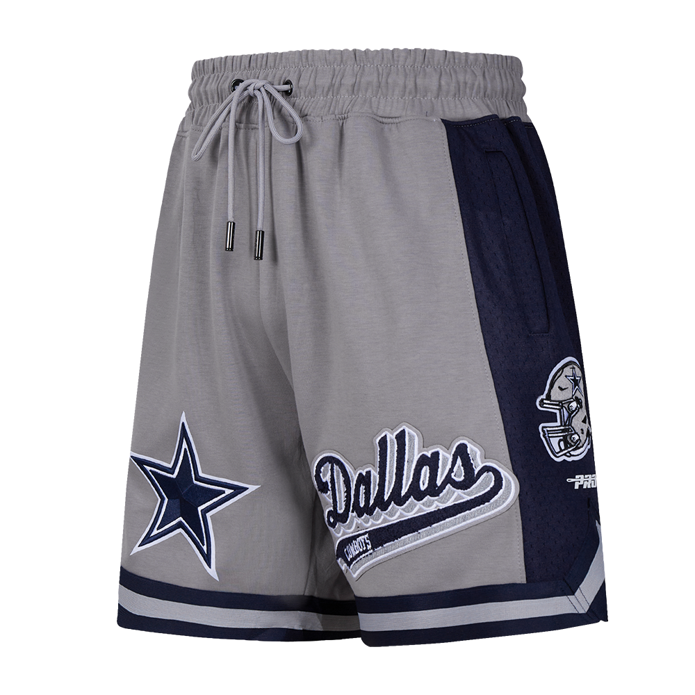 NFL DALLAS COWBOYS SCRIPT TAIL MEN'S DOUBLE KNIT SHORT (GRAY