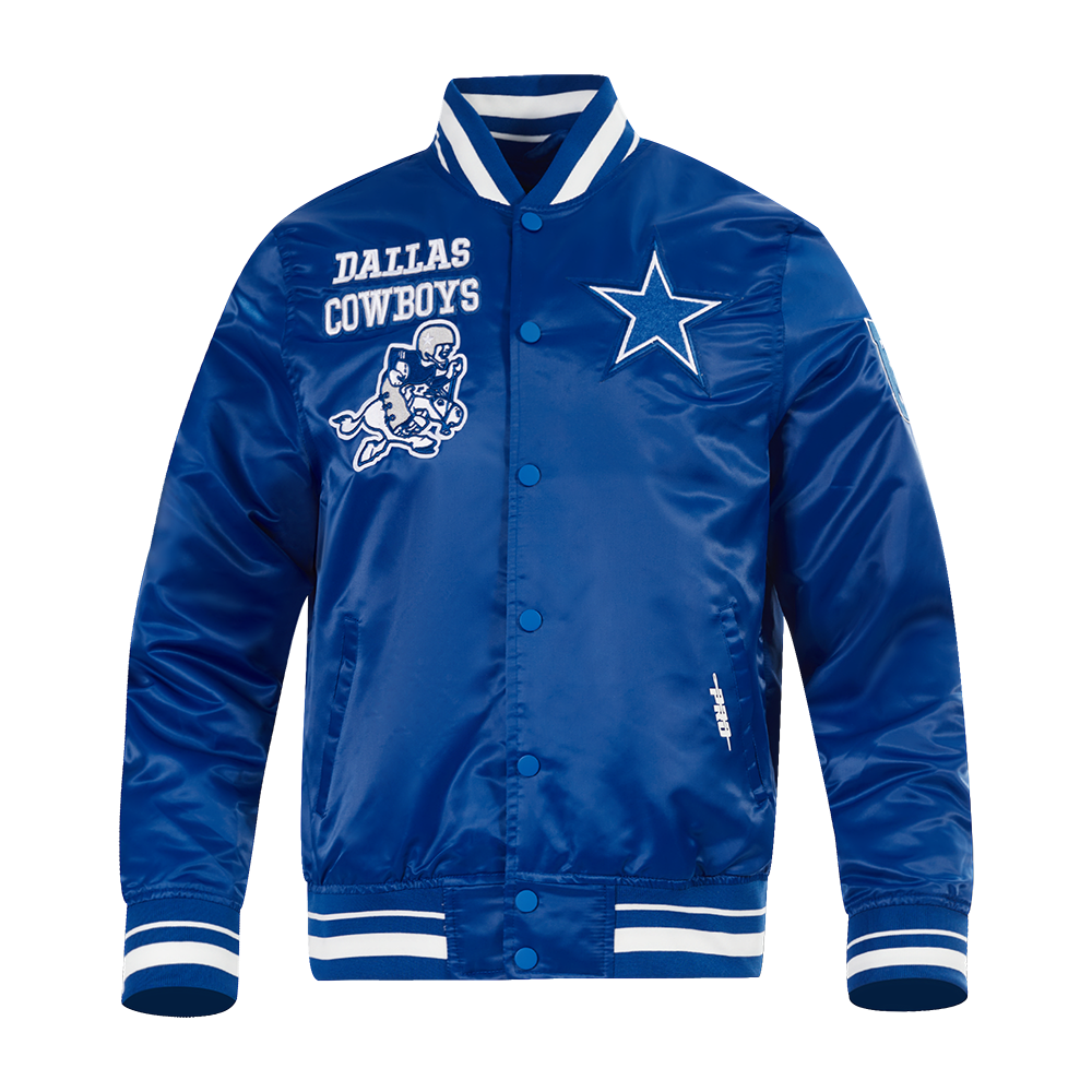 NFL DALLAS COWBOYS RETRO CLASSIC MEN'S RIB SATIN JACKET
