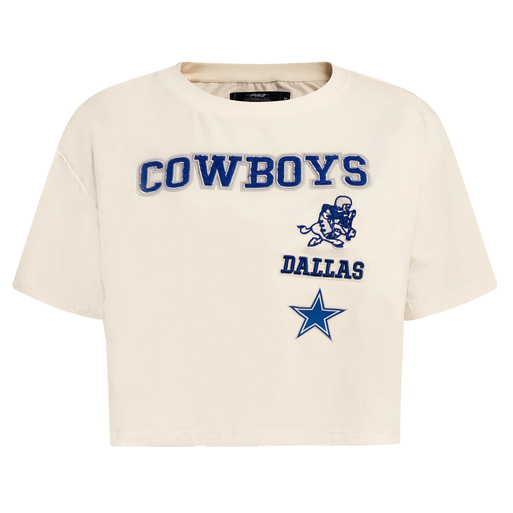 NFL DALLAS COWBOYS RETRO CLASSIC WOMEN'S BOXY TEE (EGGSHELL