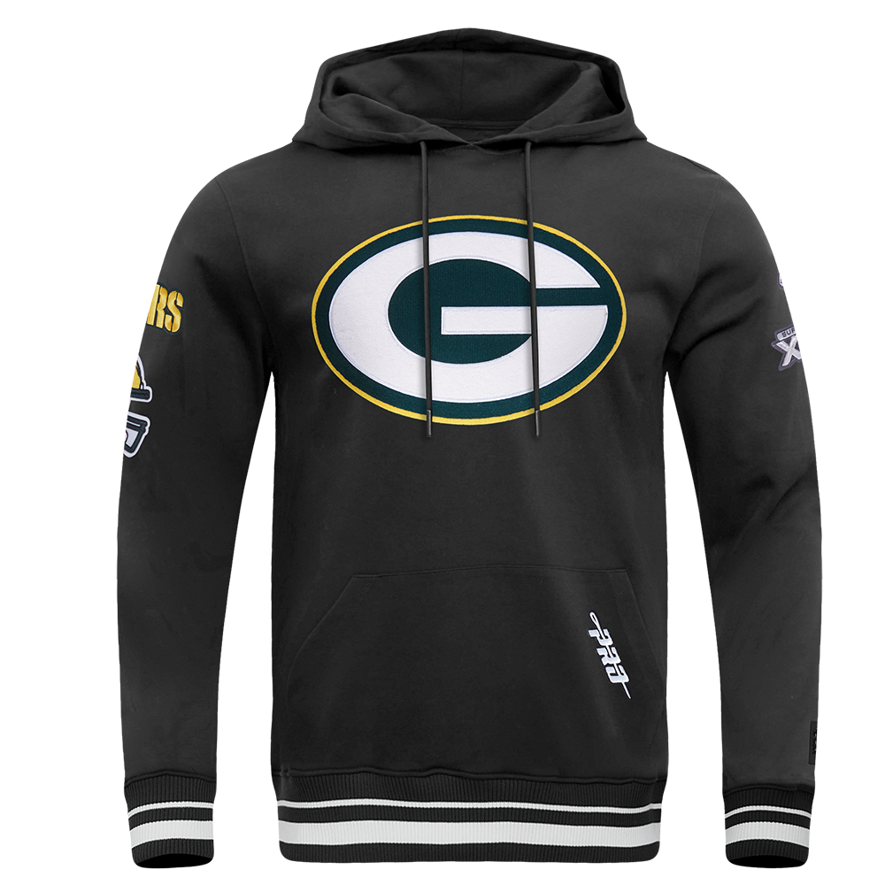 Pro Standard NFL Green Bay Packers Mashup Men's Rib Pullover Hoodie (Black) M
