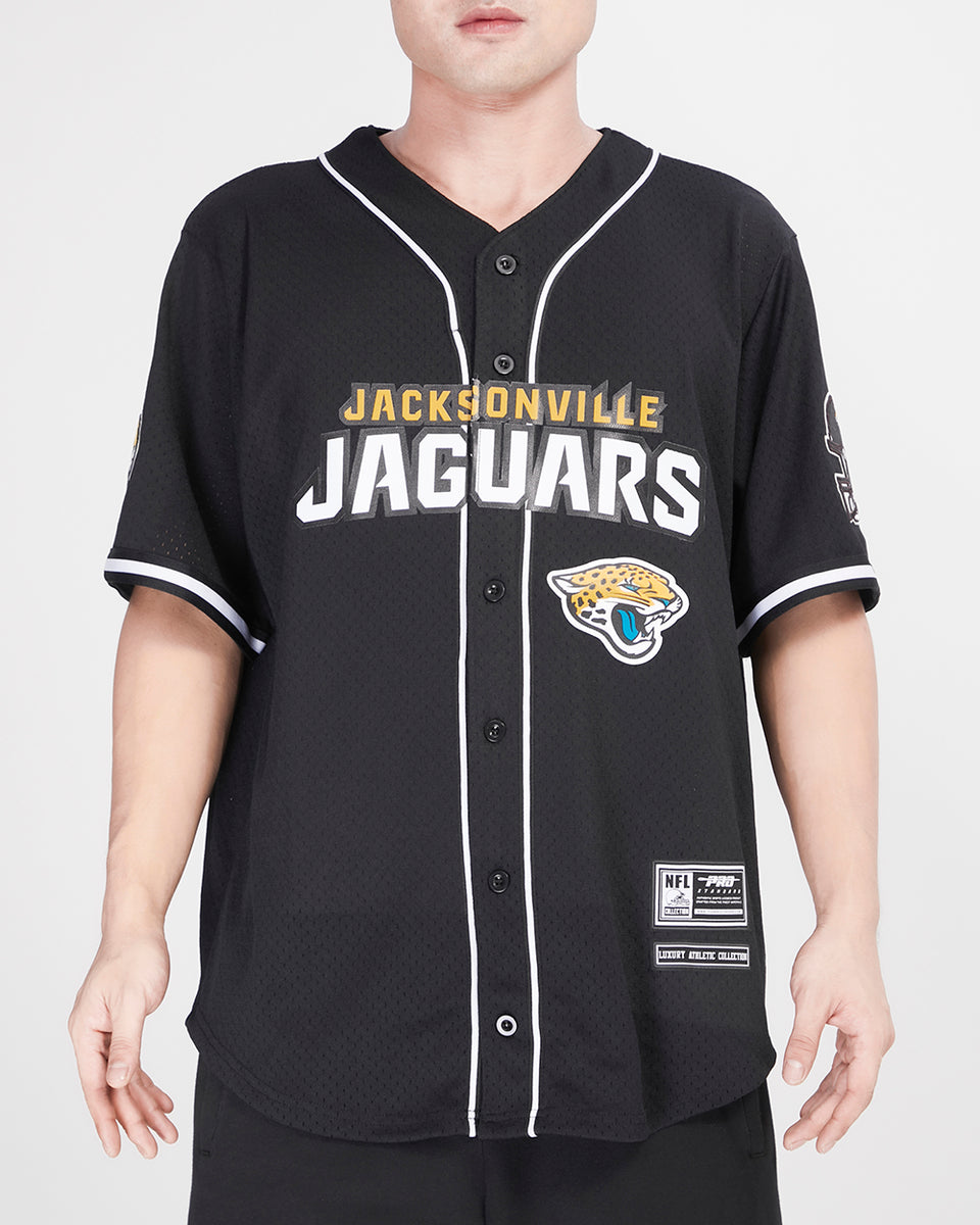 NFL JACKSONVILLE JAGUARS CLASSIC MEN'S MESH BUTTON DOWN JERSEY (BLACK) –  Pro Standard