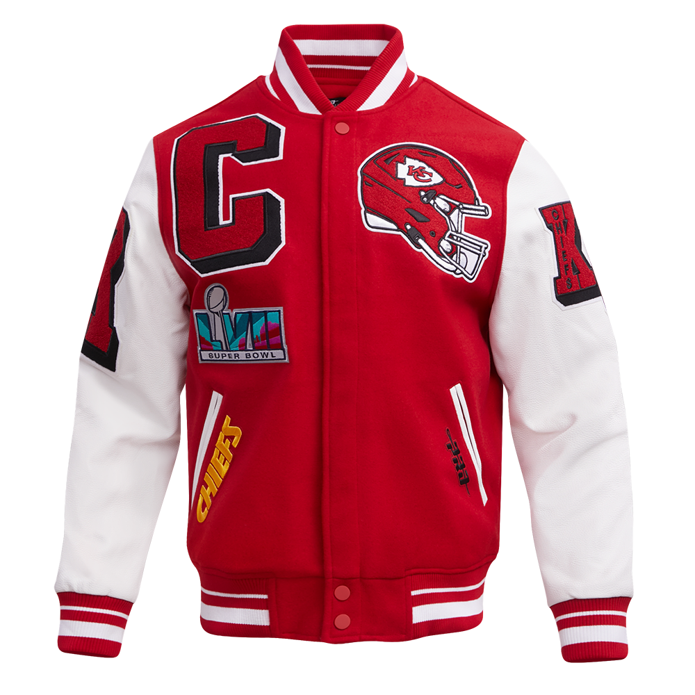 【美品・希少】CHIEFS チーフス NFL ジャケット 2XL Kansas City Chiefs 2024 Super Bowl Champions Varsity jacket