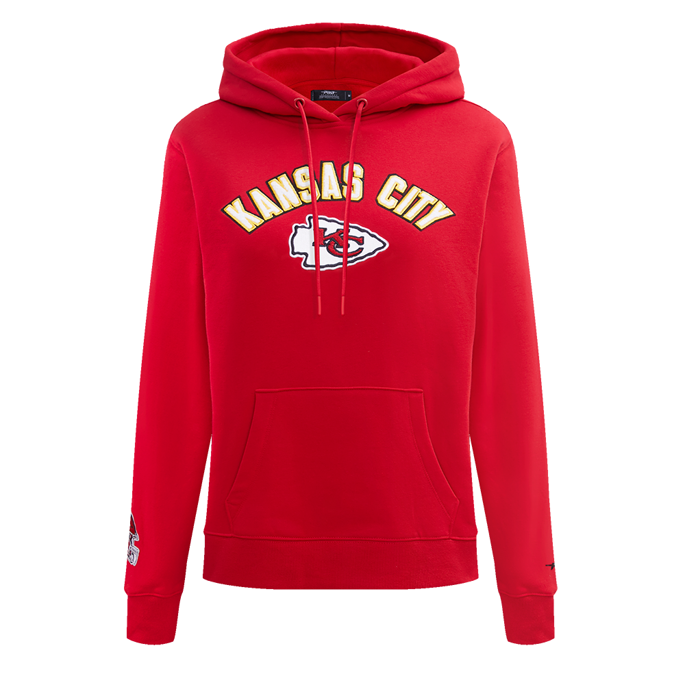 NFL KANSAS CITY CHIEFS CLASSIC WOMEN'S FLEECE PULLOVER HOODIE (RED