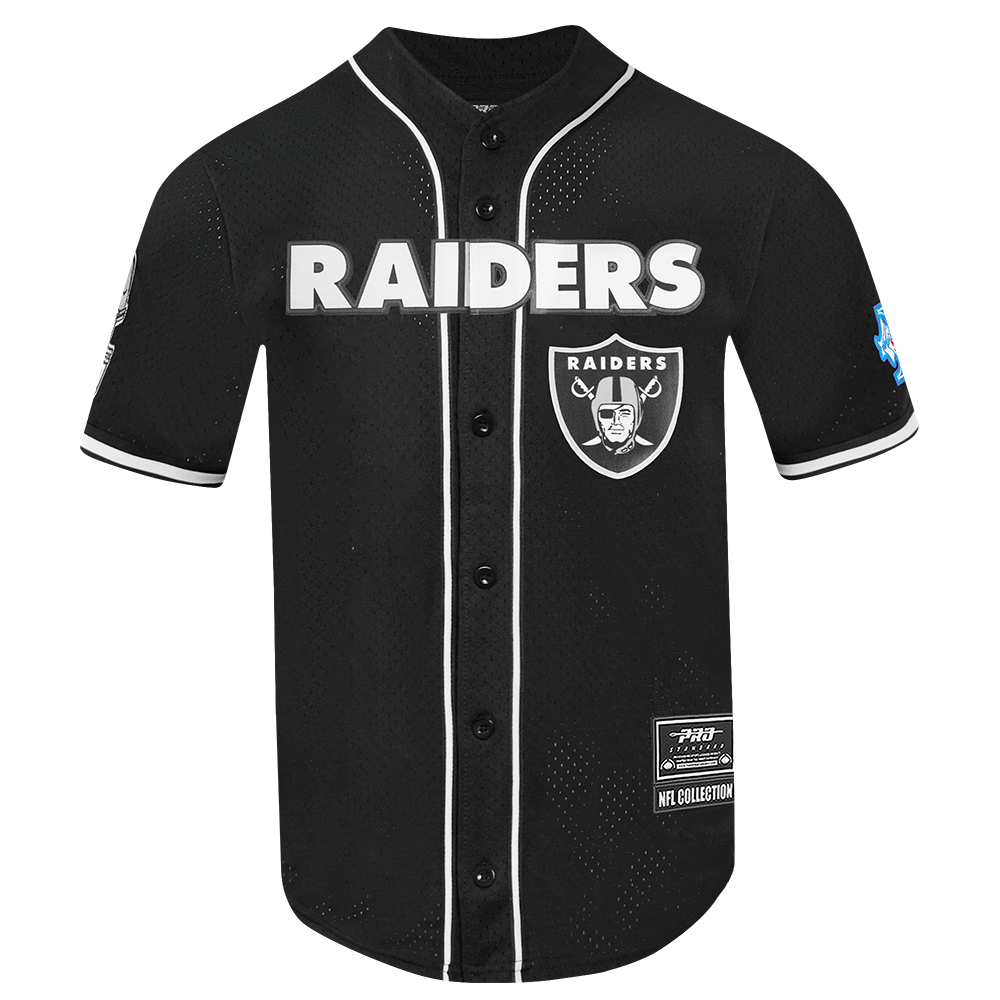PRO STANDARD RAIDERS ラスベガス・レイダース シャツ NFL LAS VEGAS RAIDERS LOGO CLASSIC MESH BUTTON DOWN SHIRT