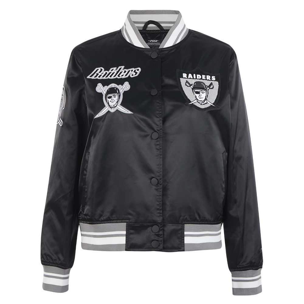 Veste vintage zipée en satin brodée 
