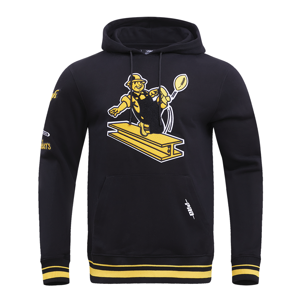 NFL PITTSBURGH STEELERS RETRO CLASSIC MEN'S HOODIE (BLACK