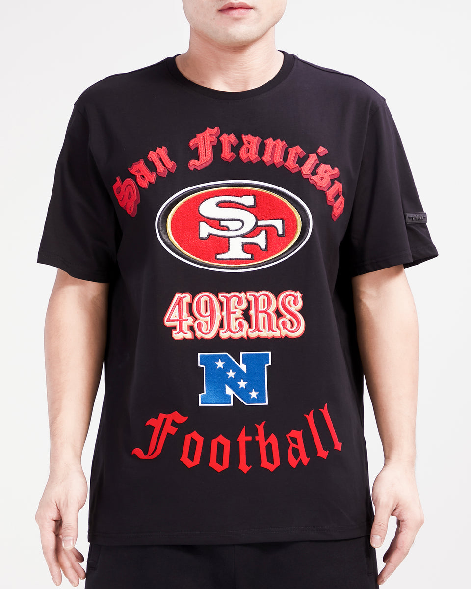 NFL SAN FRANCISCO 49ERS OLD ENGLISH MEN'S TEE (BLACK) – Pro Standard