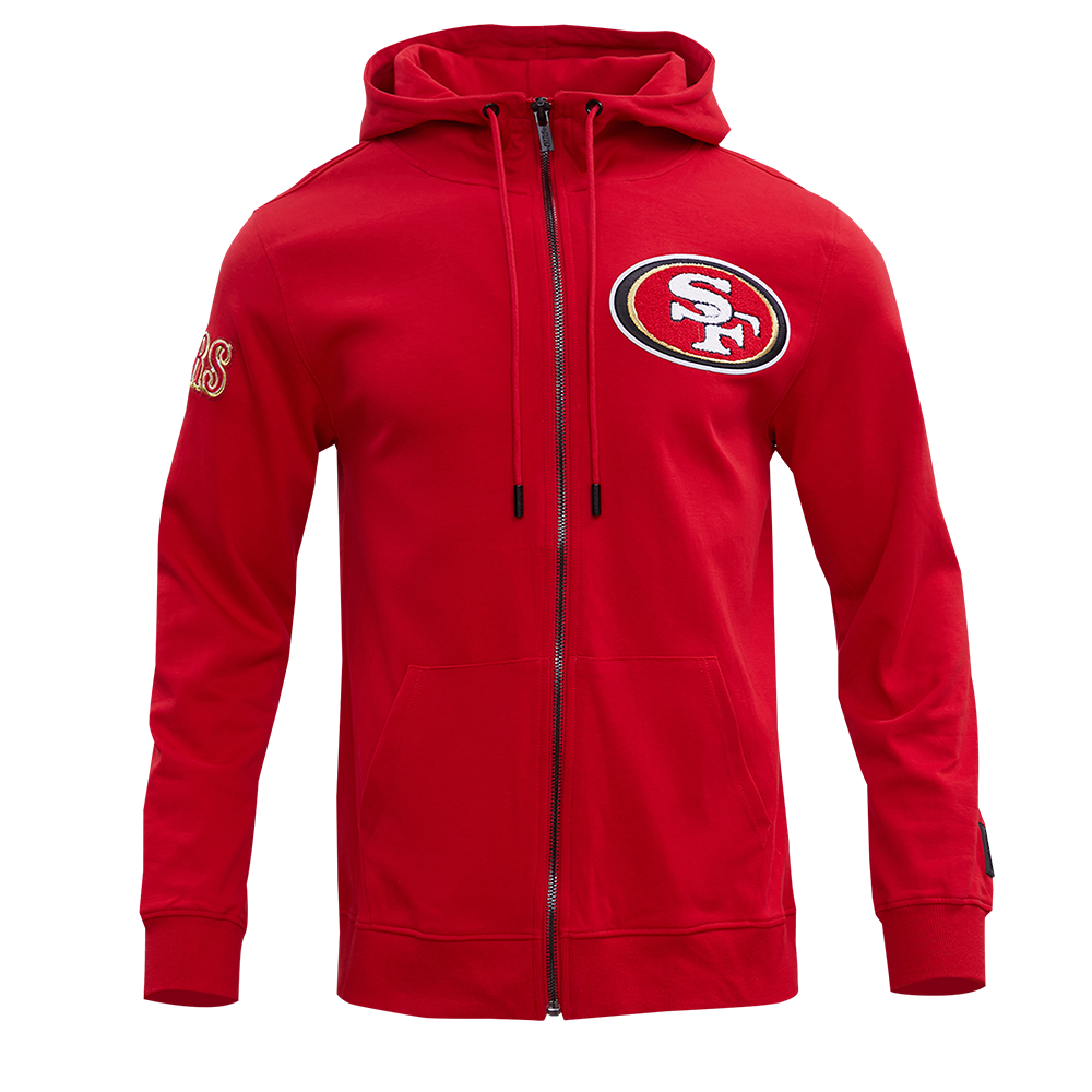 NFL SAN FRANCISCO 49ERS CLASSIC CHENILLE DOUBLE KNIT FULL ZIP