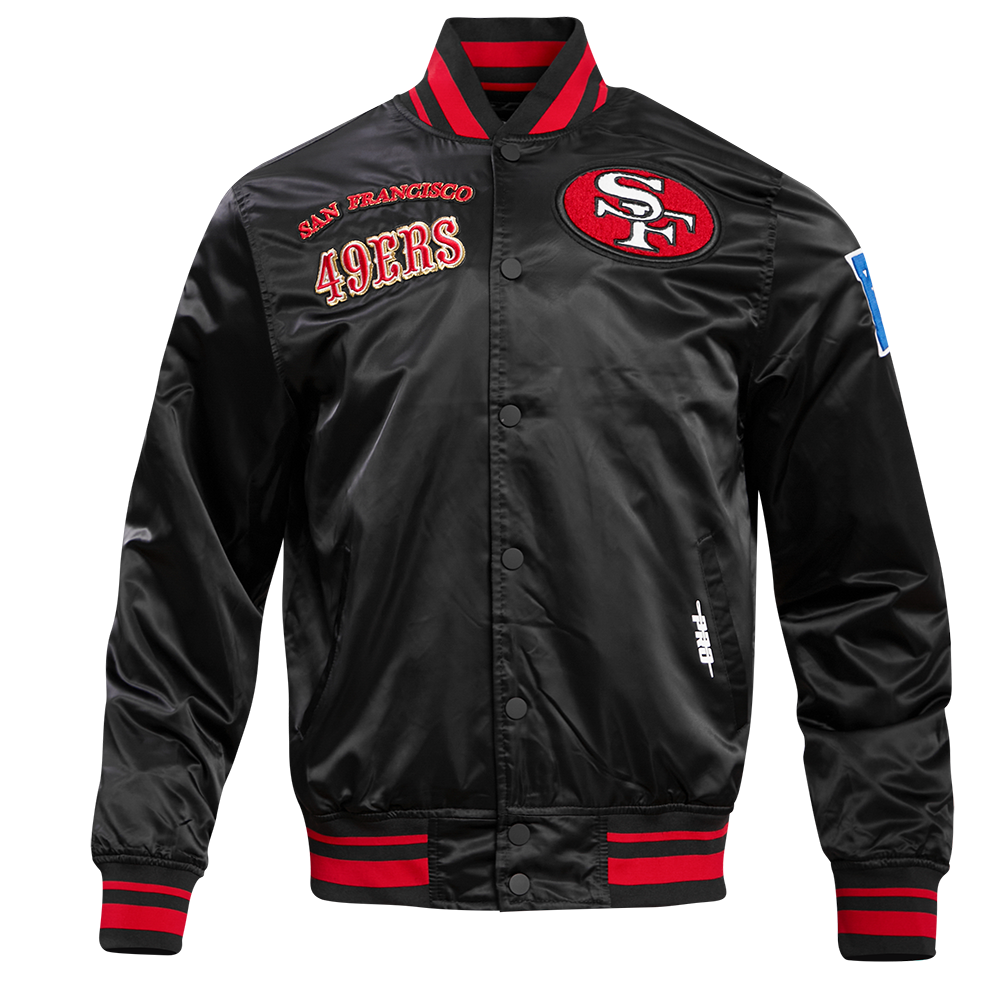 NFL SAN FRANCISCO 49ERS RETRO CLASSIC MEN'S RIB SATIN JACKET