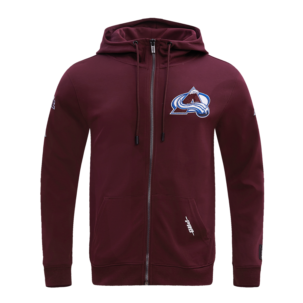 Pro Standard NHL Colorado Avalanche Chenille Zip Hoodie - Men's