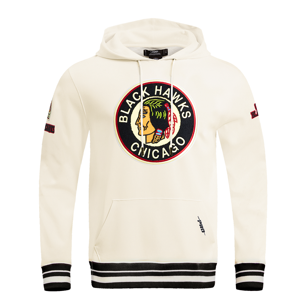 Early 00's CCM NHL Chicago Blackhawks Embroidered Ice Hockey Pullover Hoodie