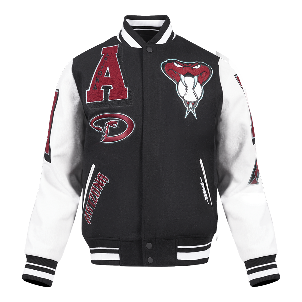 MLB ARIZONA DIAMONDBACKS MASHUP MEN'S RIB WOOL VARSITY JACKET