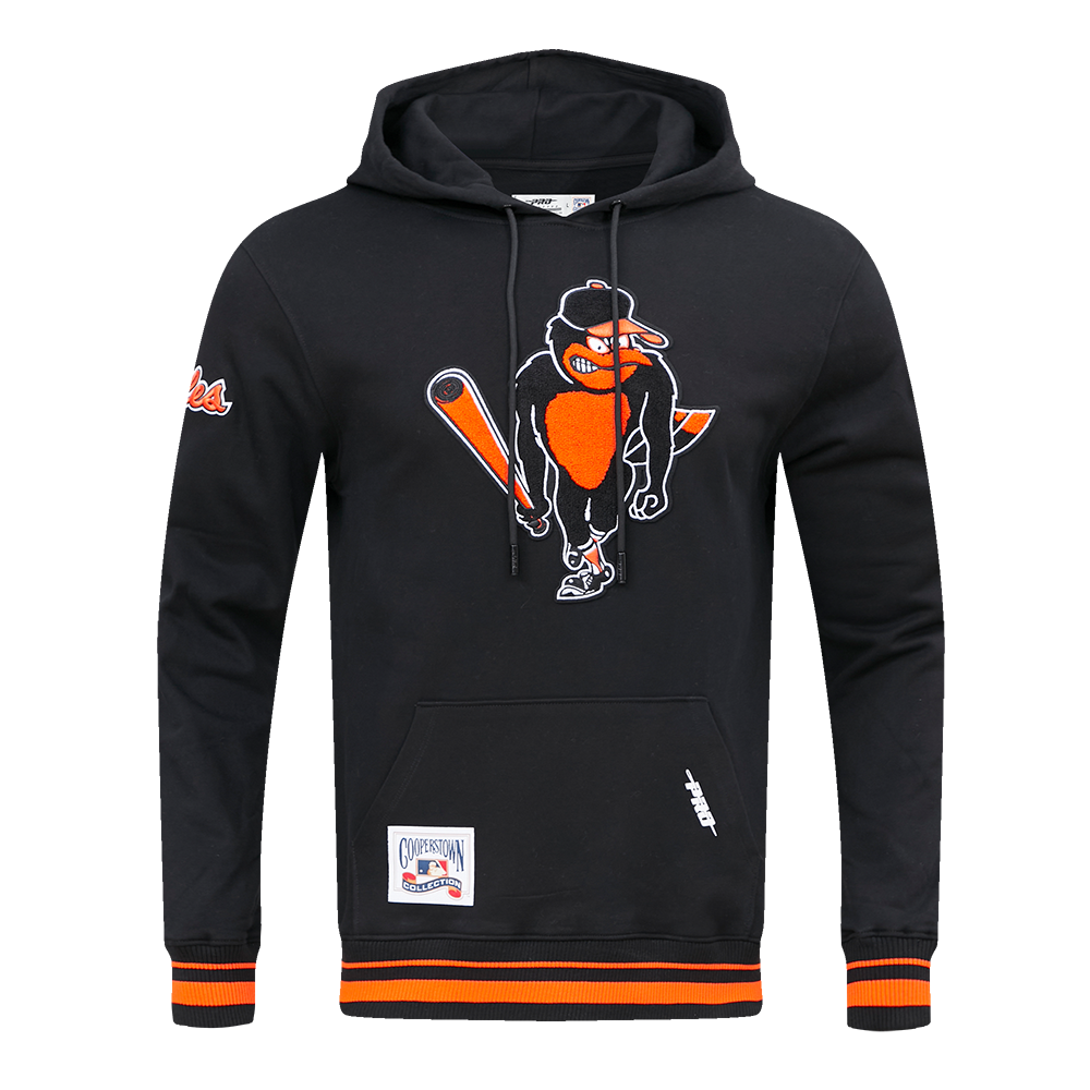 MLB BALTIMORE ORIOLES RETRO CLASSIC MEN'S PULLOVER HOODIE (BLACK