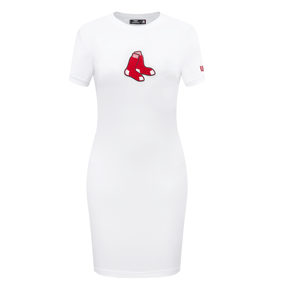 MLB BOSTON RED SOX CLASSIC WOMEN'S BODYCON DRESS (WHITE)