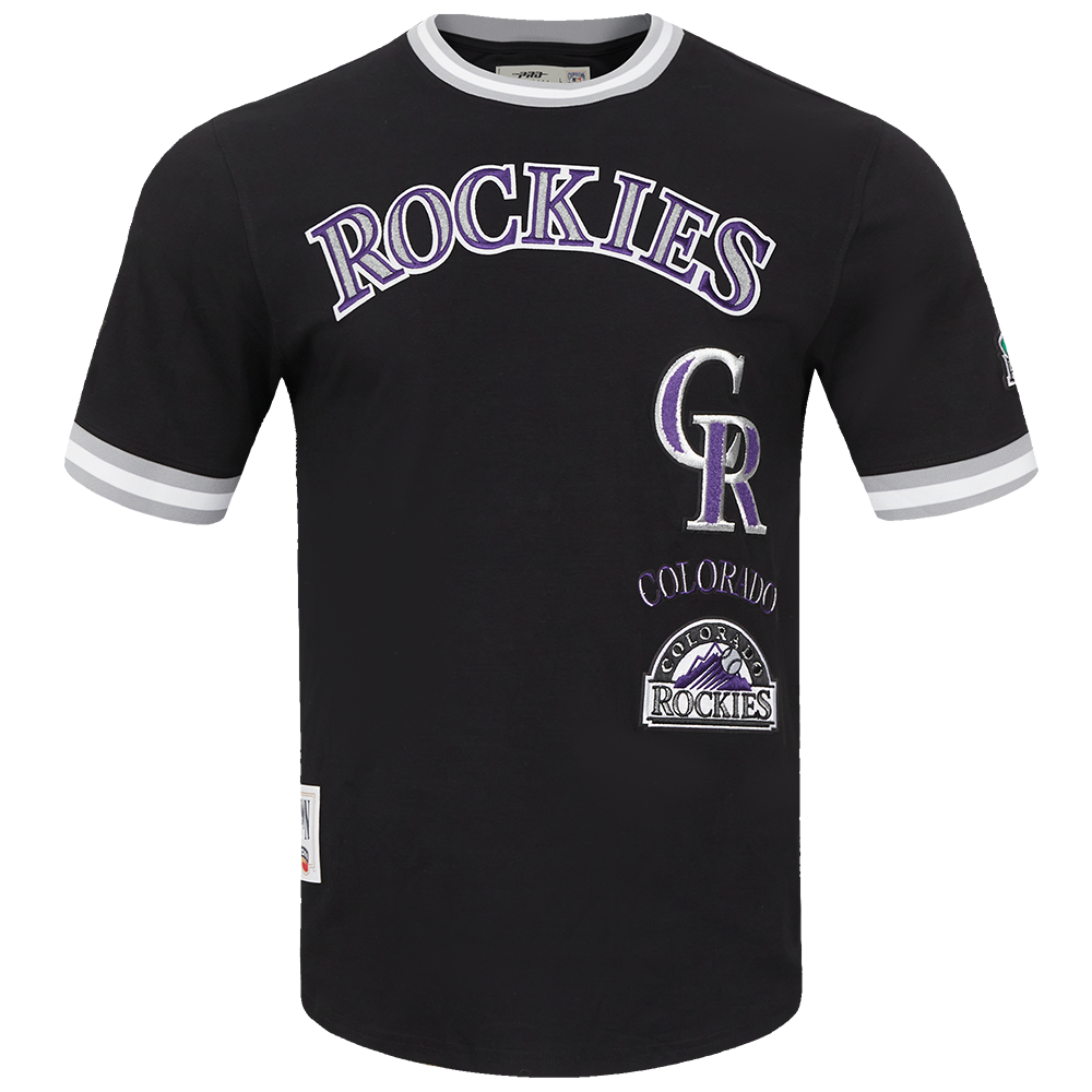colorado rockies gear Pro Standard MLB Colorado Rockies Retro Classic Men's Top (Black/gray) 3XL