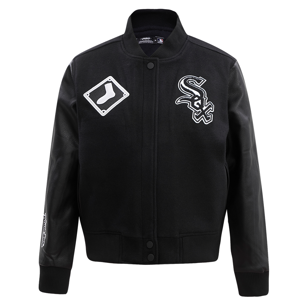 MLB CHICAGO WHITE SOX CLASSIC WOOL WOMEN'S VARSITY JACKET (JET