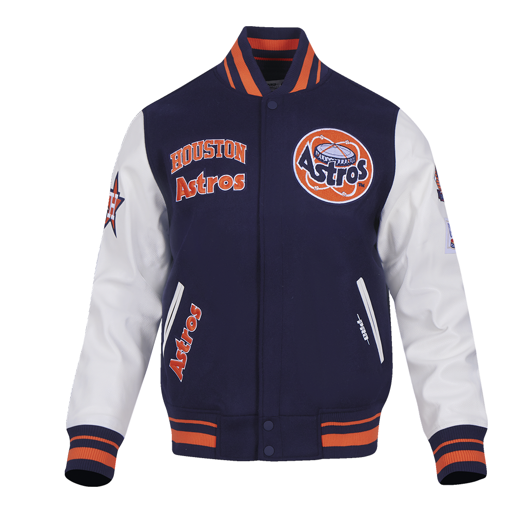 MLB HOUSTON ASTROS RETRO CLASSIC MEN'S RIB WOOL VARSITY JACKET