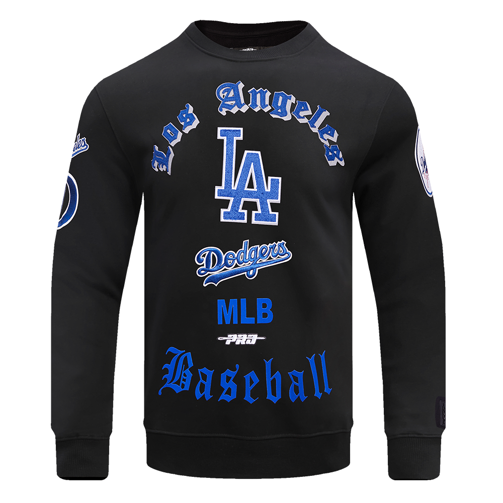 MLB LOS ANGELES DODGERS OLD ENGLISH MEN S CREWNECK BLACK Pro Standard mlb-los-angeles-dodgers-old-english-men-s-crewneck-black-pro-standard
