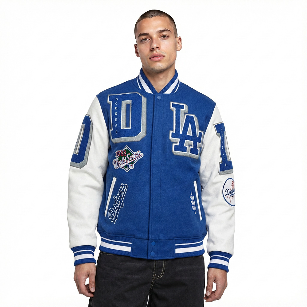 Pro Standard MLB Los Angeles Dodgers Mashup Varsity Jacket - Men's