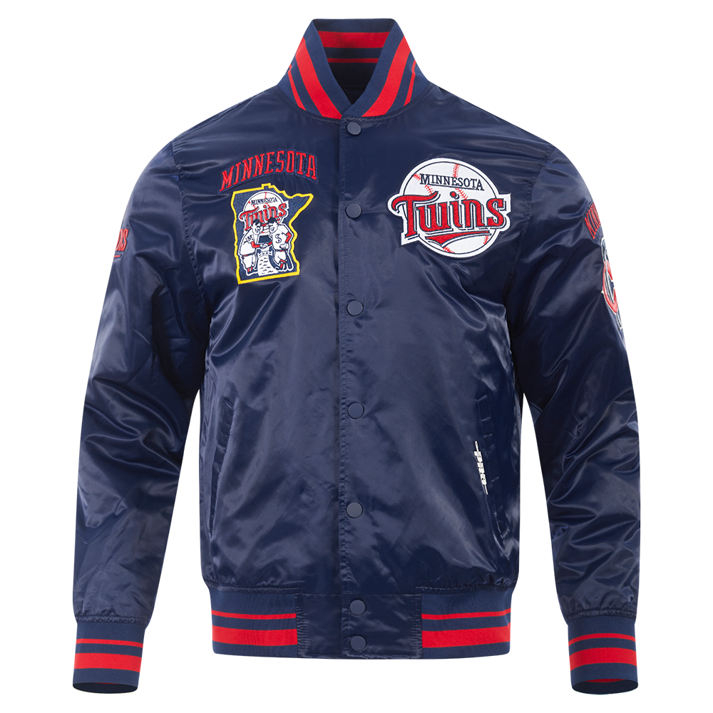 ぬ　Twins MLBジャケット ネイビー/レッド Men's Minnesota Twins Majestic Navy On-Field Therma Base Thermal