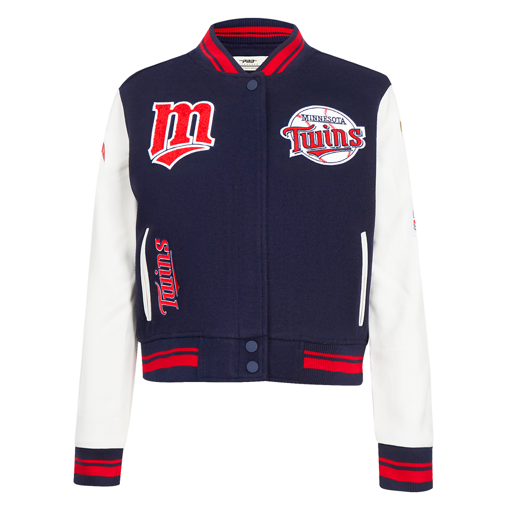 MLB MINNESOTA TWINS RETRO CLASSIC WOMEN'S RIB WOOL VARSITY JACKET