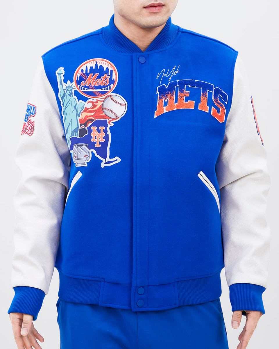 Royal Blue New York Mets Pro Standard Crest Wool Varsity Jacket XL