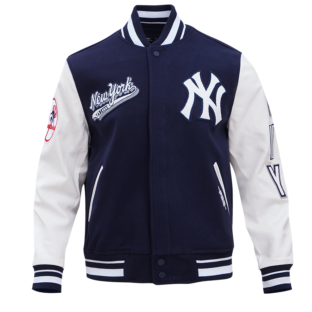 Pro Standard MLB New York Yankees Script Tail Varsity Jacket - Men's