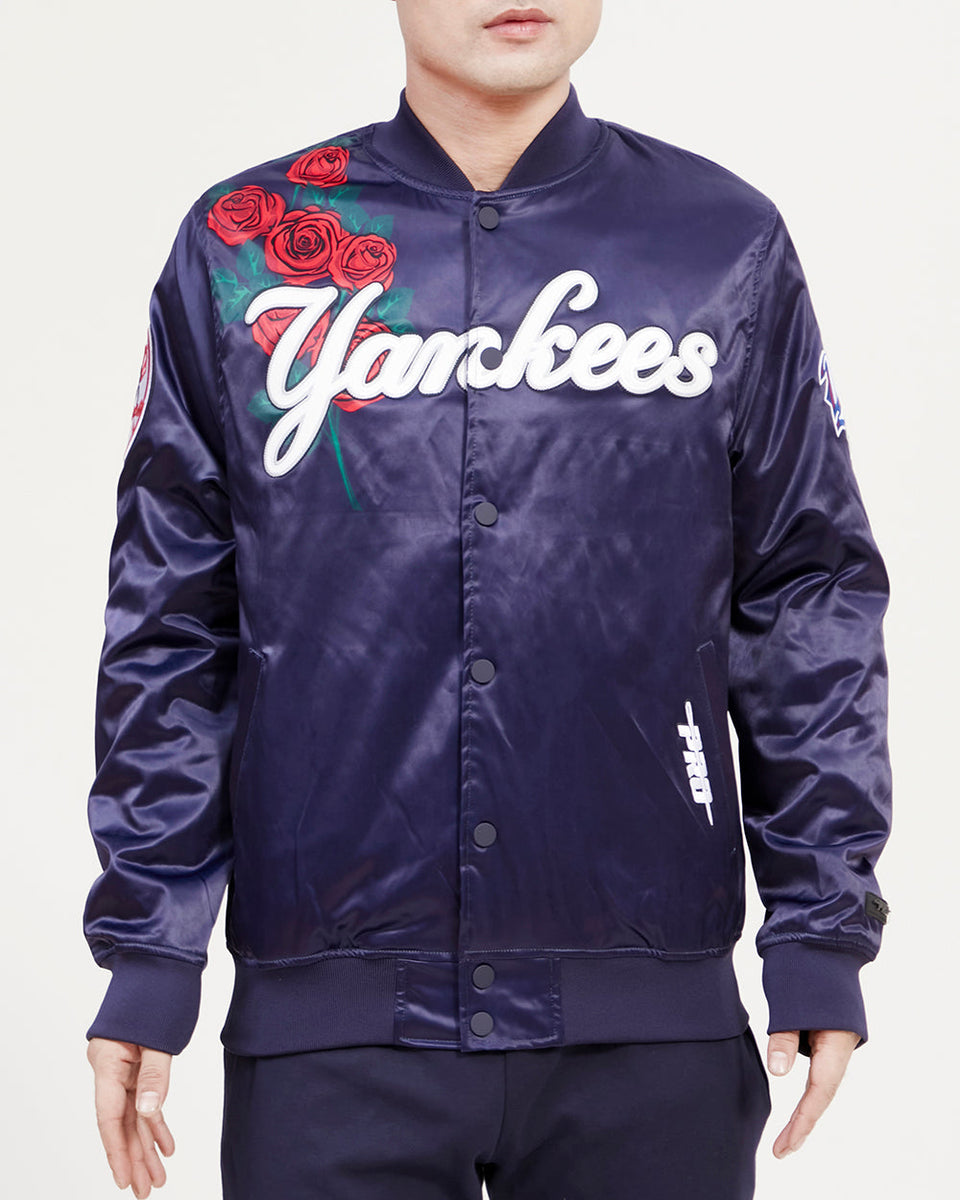 NEW YORK YANKEES ROSES SATIN JACKET (WHITE) – Pro Standard