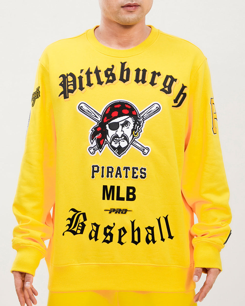 PITTSBURGH PIRATES OLD ENGLISH FLC CREWNECK (YELLOW) – Pro Standard