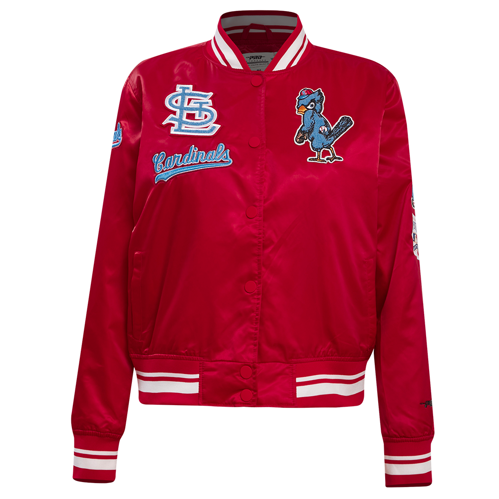 MLB ST. LOUIS CARDINALS RETRO CLASSIC WOMEN'S RIB SATIN JACKET