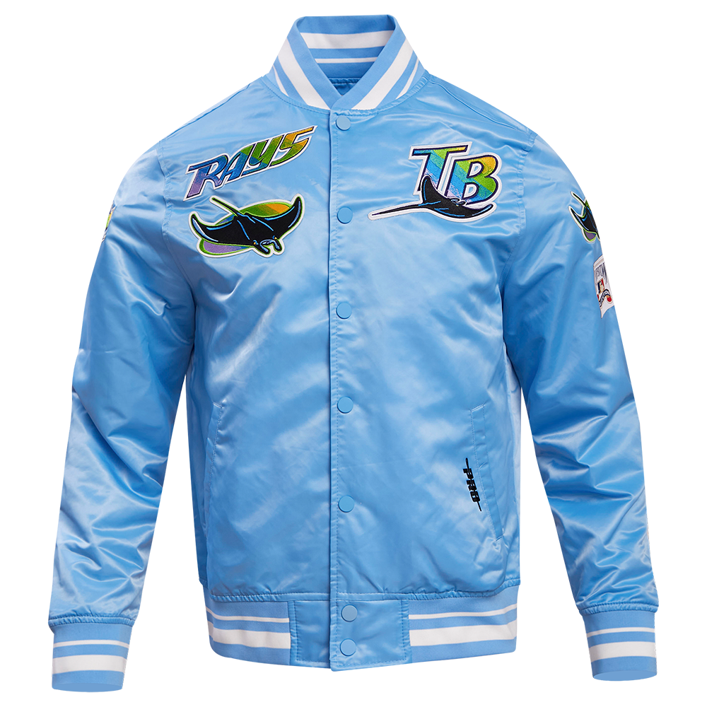 MLB TAMPA DEVIL RAYS RETRO CLASSIC MEN'S RIB SATIN JACKET