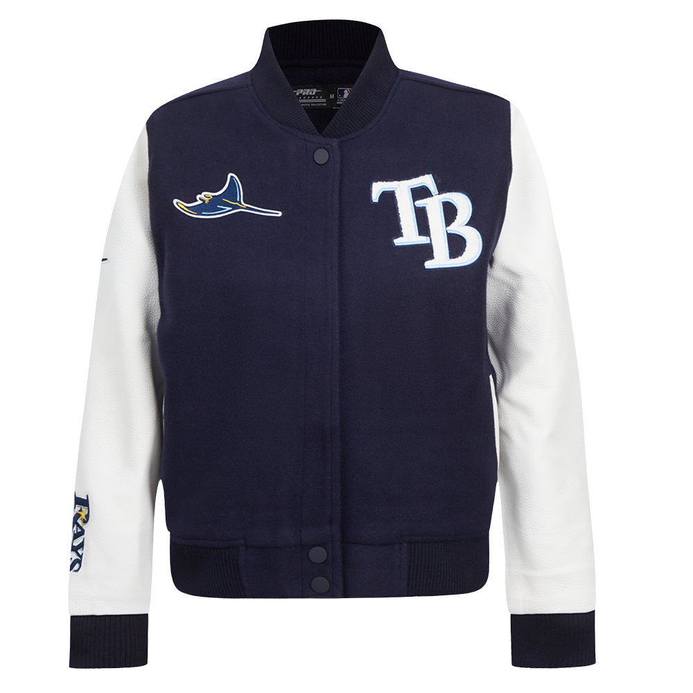 MLB TAMPA BAY RAYS CLASSIC WOMEN'S WOOL VARSITY JACKET (MIDNIGHT