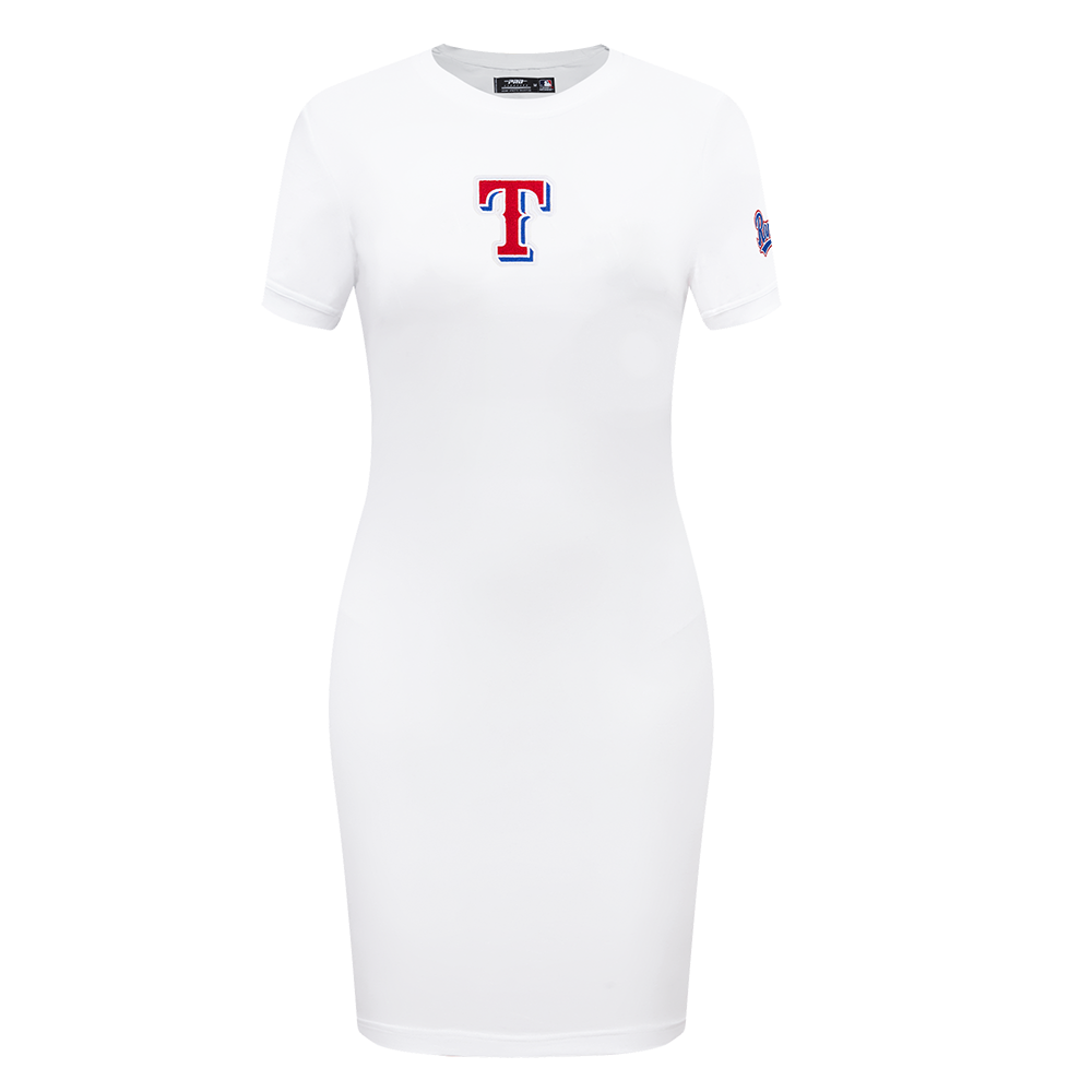 Pro Standard Mlb Texas Rangers Classic Women's Bodycon Dress (White) S