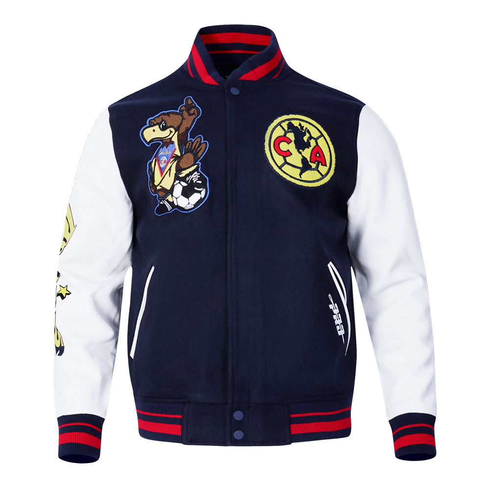 LIGA MX CLUB AMERICA STADIUM MEN'S RIB WOOL VARSITY JACKET